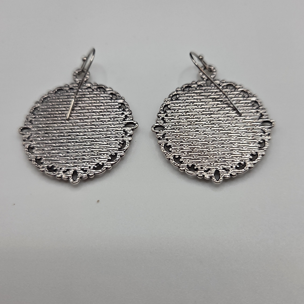 Upcycled Louis Vuitton Earrings In The Color Silver - Picture 3 of 5